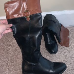 rampage two tone riding boots